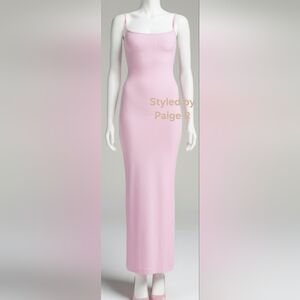 💕NWT SKIMS Soft Lounge Long Slip Dress Barbie Perfect Pink BUBBLEGUM M 🩷🩷🩷